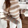 Sweter DELLA Camel/White/Grey