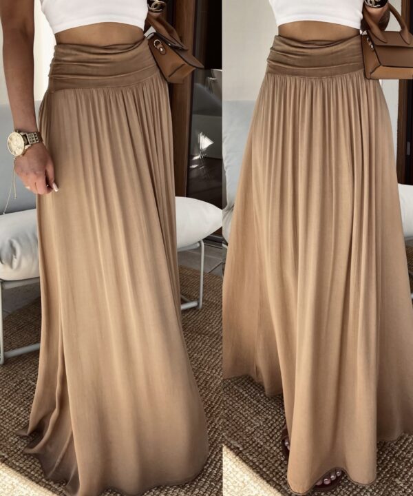 SPÓDNICA AGATHA 100% VISCOSA CAMEL