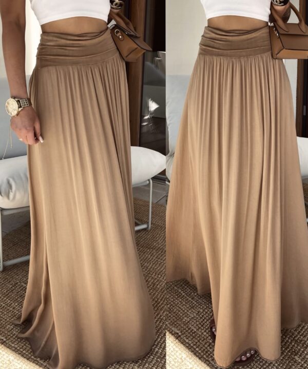 SPÓDNICA AGATHA 100% VISCOSA CAMEL