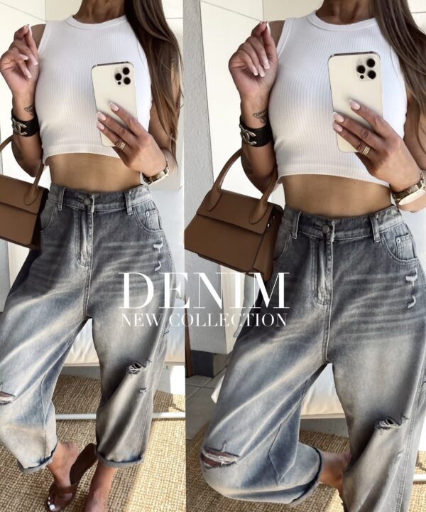 SPODNIE CLUB JEANS SZARE