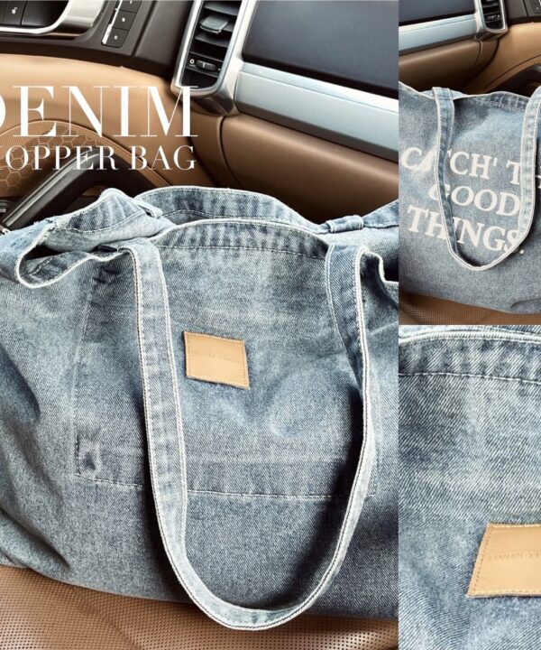 DENIM SHOPPER BAG