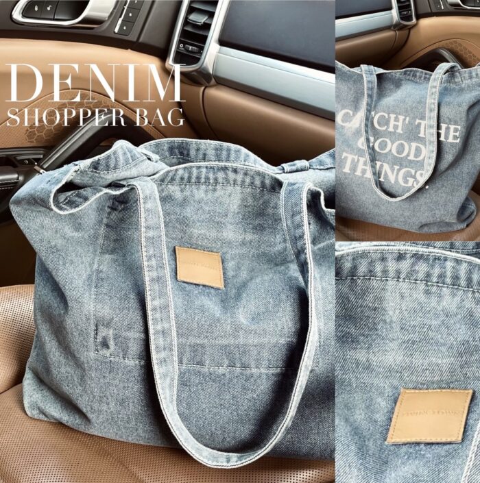 DENIM SHOPPER BAG