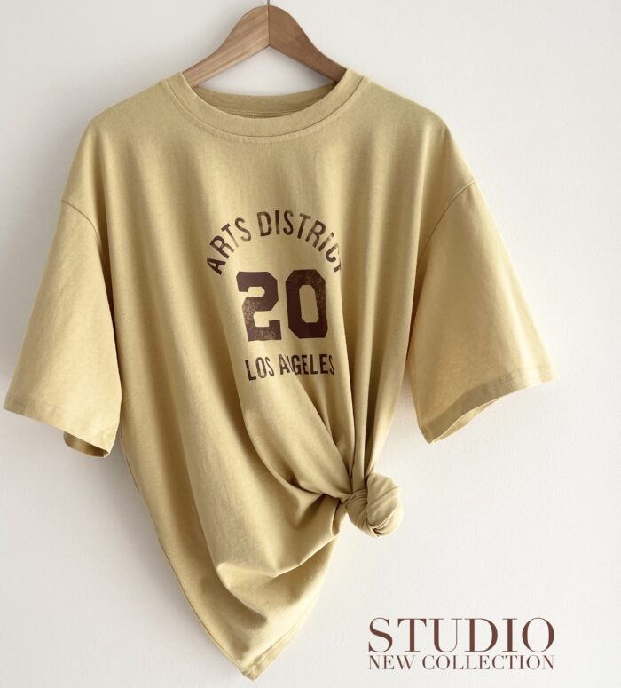 T-SHIRT OVERSIZE Z NADRUKIEM BANANOWY