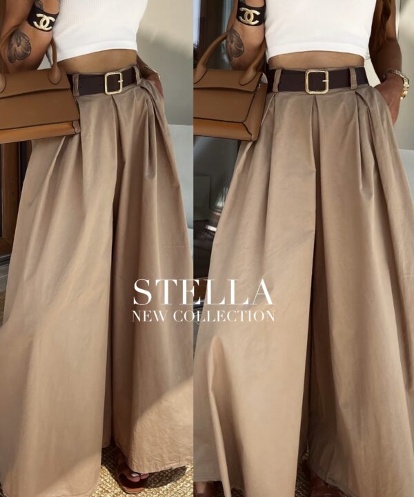 SPODNIE STELLA Z PASKIEM CAMEL