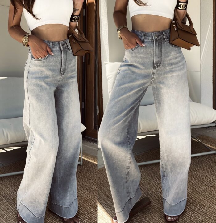 SPODNIE ZOE JEANS SZARE - obrazek 5