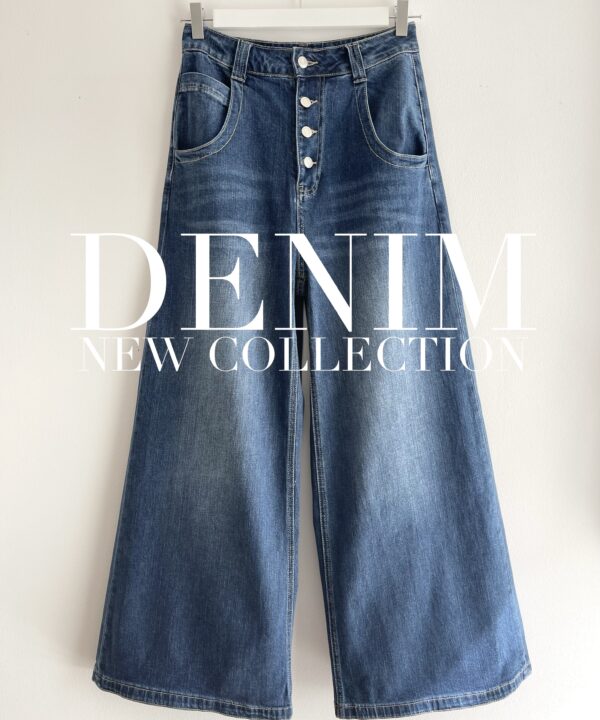 SPODNIE MILA Z GUZIKAMI JEANS BLUE