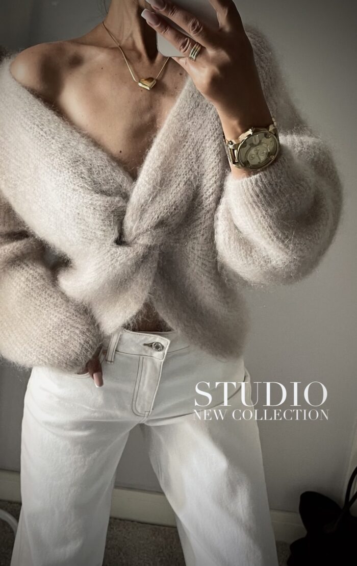 SWETER MOHEROWY PREMIUM MAYA BEŻOWY