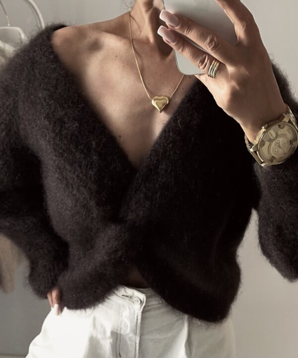 SWETER MOHEROWY PREMIUM MAYA CZEKOLADOWY
