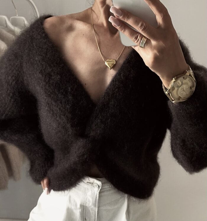 SWETER MOHEROWY PREMIUM MAYA CZEKOLADOWY
