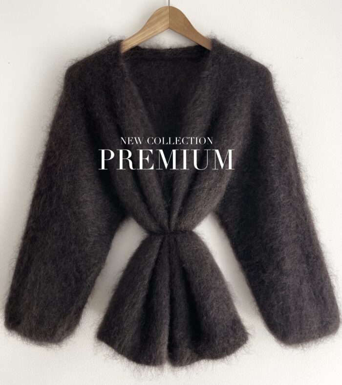 KARDIGAN MOHEROWY PREMIUM SOPHIA GORZKA CZEKOLADA