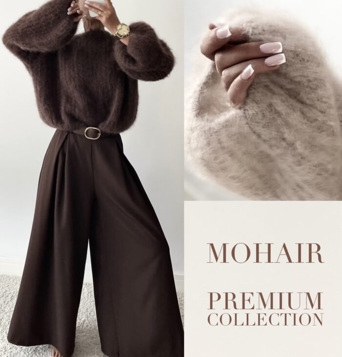 SWETER MOHEROWY PREMIUM DENISE 01 MLECZNA CZEKOLADA - obrazek 5