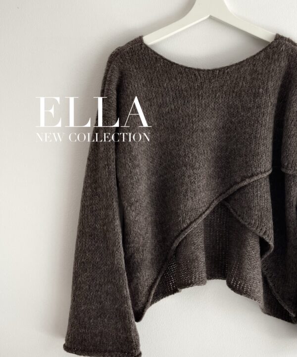 SWETER ELLA ZE ZMIENNĄ FORMĄ STYLIZACJI KAKAOWY