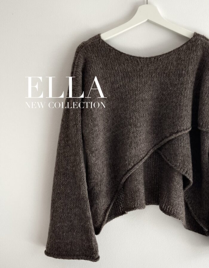 SWETER ELLA ZE ZMIENNĄ FORMĄ STYLIZACJI KAKAOWY