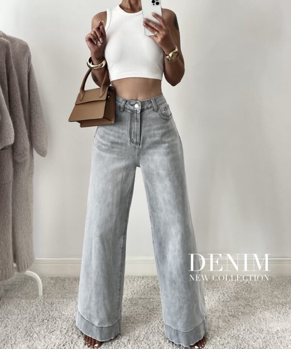 SPODNIE ZOE JEANS SZARE