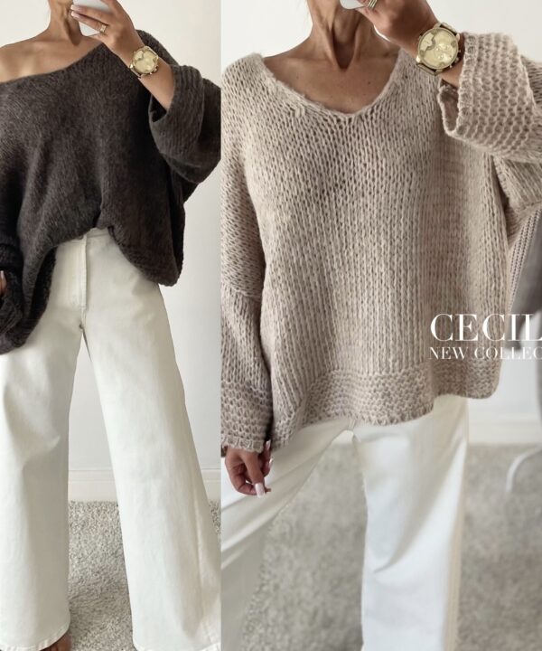 SWETER OVERSIZE CECILIA KAKAOWY