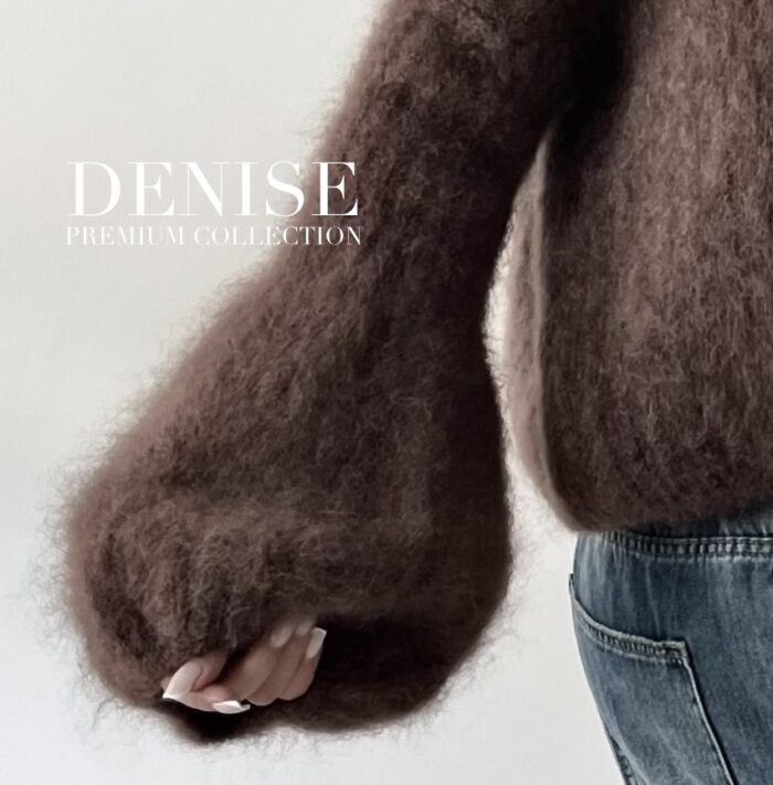 SWETER MOHEROWY PREMIUM DENISE 01 MLECZNA CZEKOLADA - obrazek 2