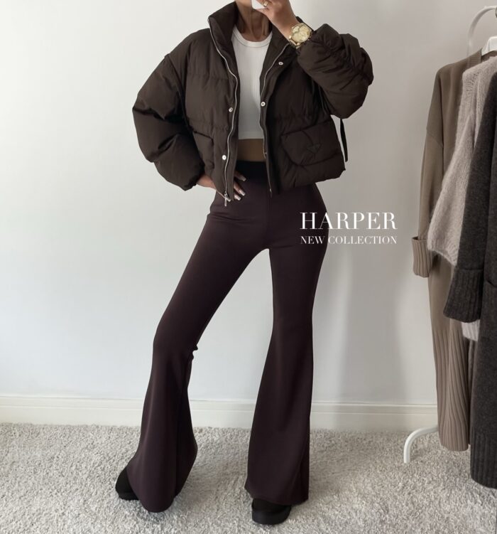 KURTKA OVERSIZE HARPER CZEKOLADOWA - obrazek 3