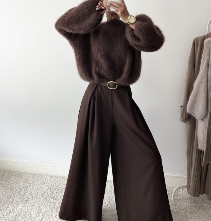 SWETER MOHEROWY PREMIUM DENISE 01 MLECZNA CZEKOLADA