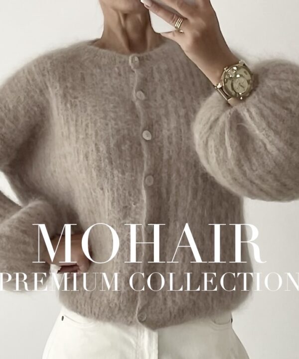 Alternative view of SWETER MOHEROWY PREMIUM DENISE Z GUZIKAMI LATTE