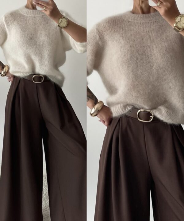 SWETER MOHEROWY AMIYA ŚMIETANKOWY