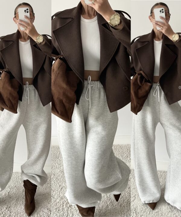 SPODNIE DRESOWE OVERSIZE STUDIO 1979 SZARE