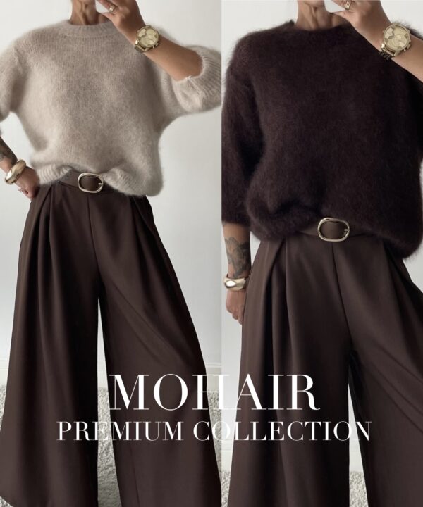 SWETER MOHEROWY AMIYA CZEKOLADOWY
