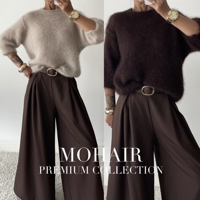 SWETER MOHEROWY AMIYA CZEKOLADOWY