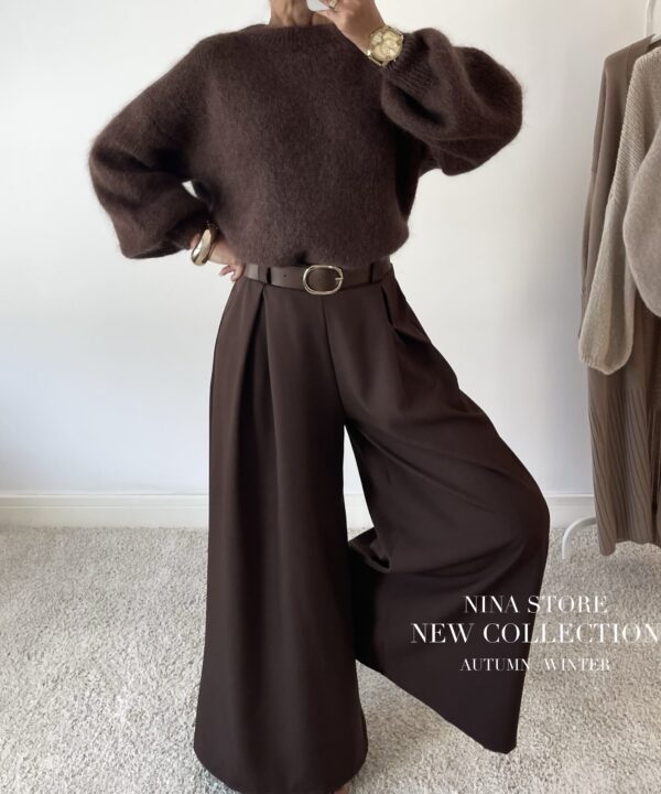 SWETER Z MOHEREM LUNA MLECZNA CZEKOLADA