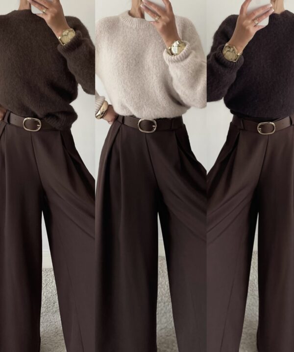 Alternative view of SWETER EDITH Z ALPAKĄ I WEŁNĄ LATTE