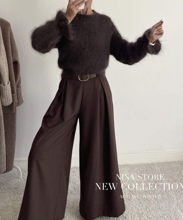 Alternative view of SWETER MOHEROWY MARGO CZEKOLADOWY