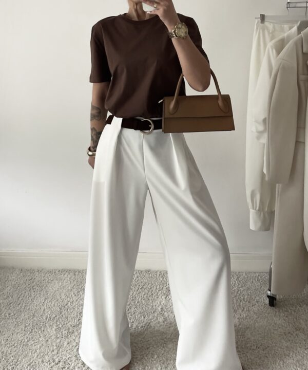 Alternative view of BAWEŁNIANY T-SHIRT STUDIO CZEKOLADOWY