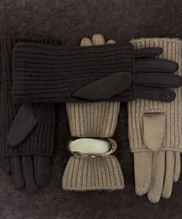 RĘKAWICZKI AVA 2w1 DO SMARTFONA CZEKOLADOWE