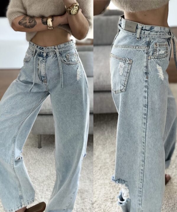 SPODNIE MEGHAN JEANS Z PRZETARCIAMI Z TYŁU