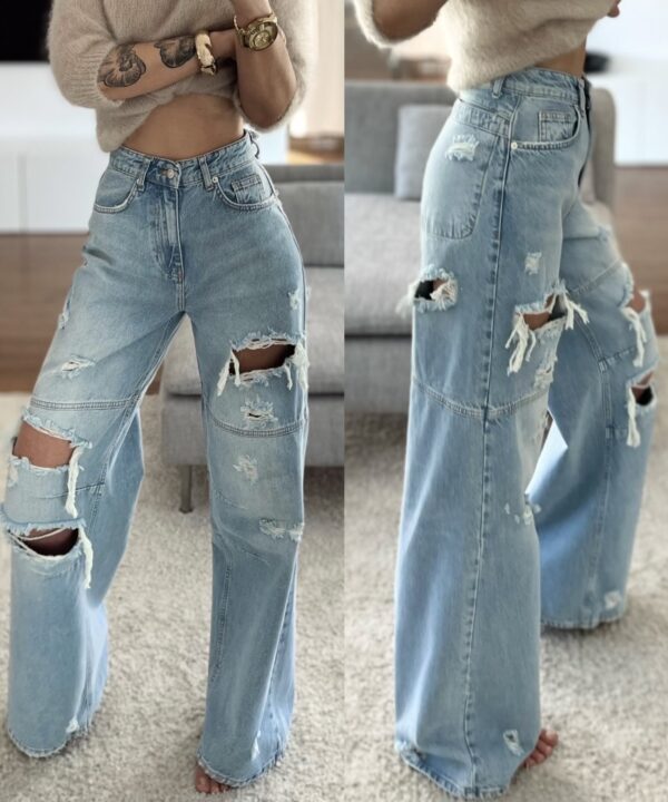 SPODNIE EDITH JEANS Z PRZETARCIAMI