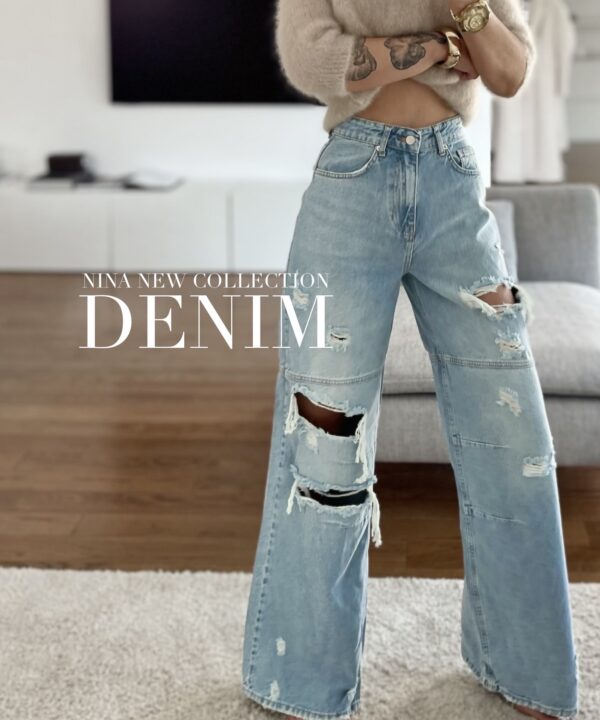 Alternative view of SPODNIE EDITH JEANS Z PRZETARCIAMI