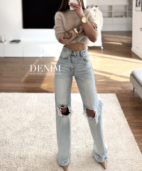 SPODNIE LEA JEANS Z PRZETARCIAMI