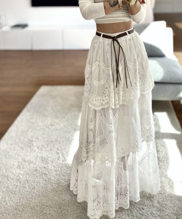 AŻUROWA SPÓDNICA ALESSIA ŚMIETANKOWA