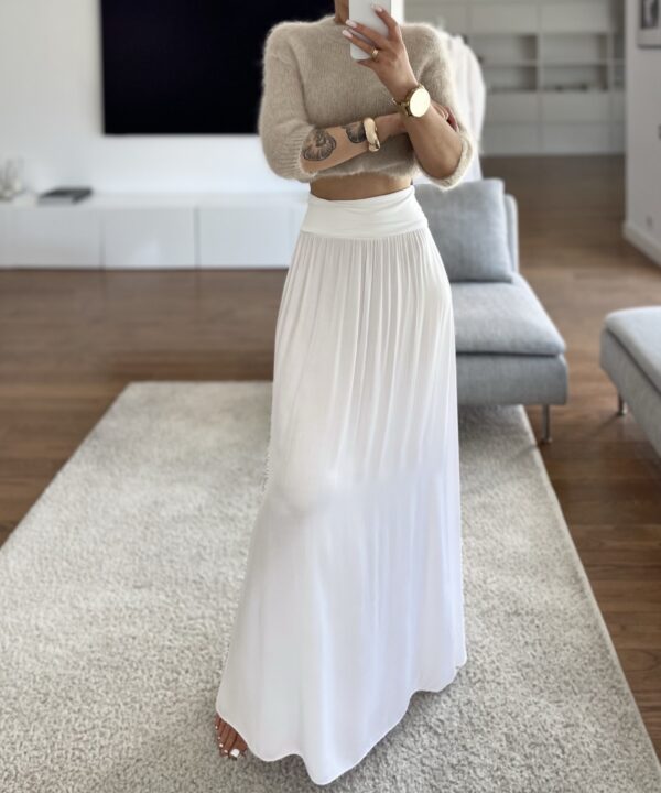 Spódnica AGATHA 100% Viscosa Biała