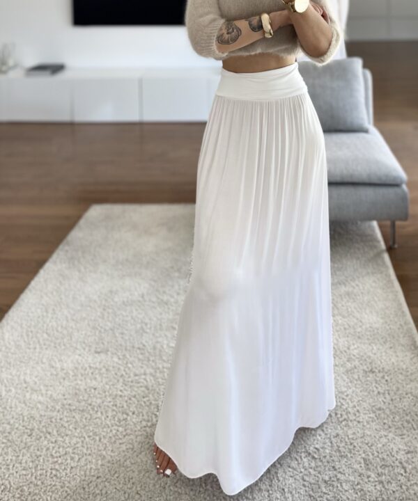 Alternative view of Spódnica AGATHA 100% Viscosa Biała