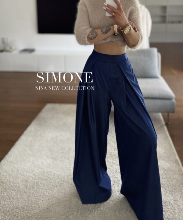 SPODNIE SIMONE WIDE LEG INDYGO