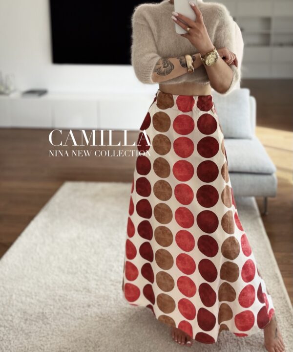 SPÓDNICA CAMILLA BIEL/CZERWIEŃ/CAMEL