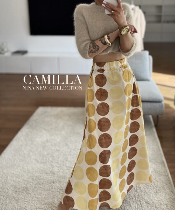 SPÓDNICA CAMILLA BIEL/ŻÓŁTY/CAMEL