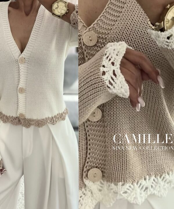 SWETER CAMILLE ŚMIETANKOWY