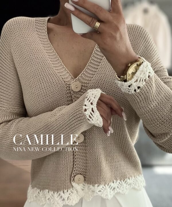 SWETER CAMILLE BEŻOWY