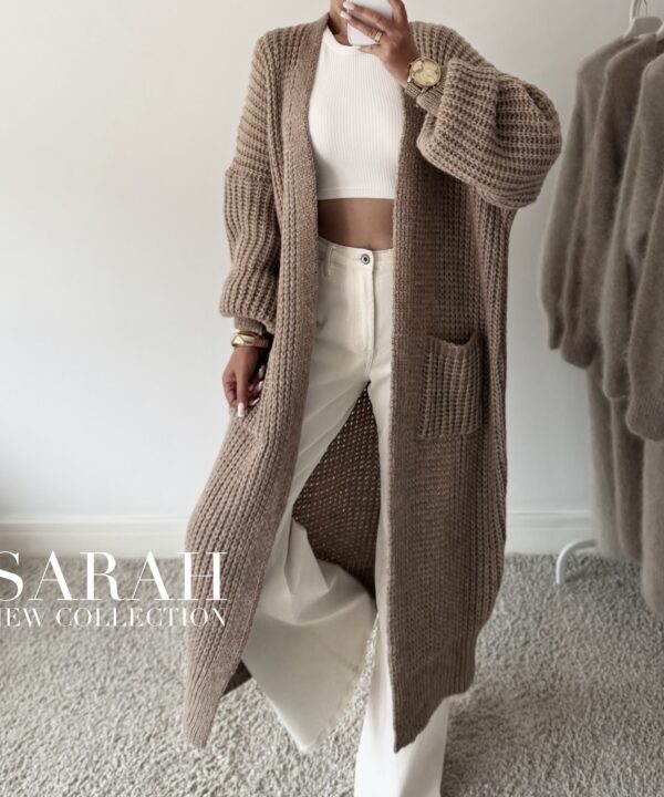 DŁUGI KARDIGAN OVERSIZE SARAH CAMEL