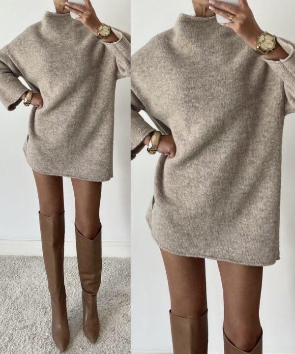 SWETER TUNIKA OVERSIZE INGRID BEŻOWY
